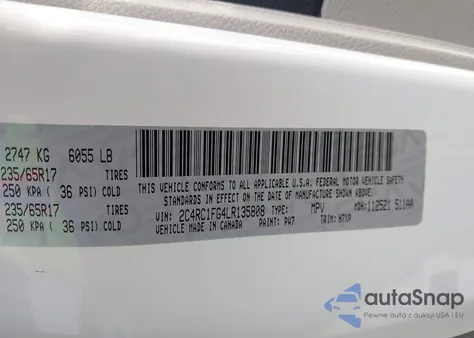 2020 Chrysler Pacifica Touring from USA, damaged, VIN 2C4RC1FG4LR135808